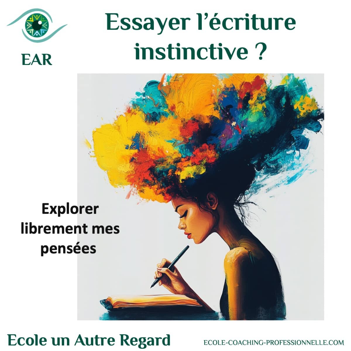 essayer l'écriture instinctive. ou Évoluer : Le coach intégratif vous aide à définir et à atteindre vos objectifs.