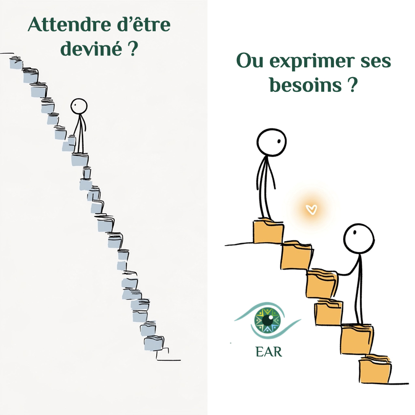 attendre d'être deviné Cette phrase a l'air digne. Elle est surtout redoutablement efficace pour rester seul